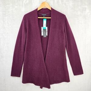 41 Hawthorn Cashmere Sweater Woman Large Maroon Cardigan Heritage Academia FLAWS